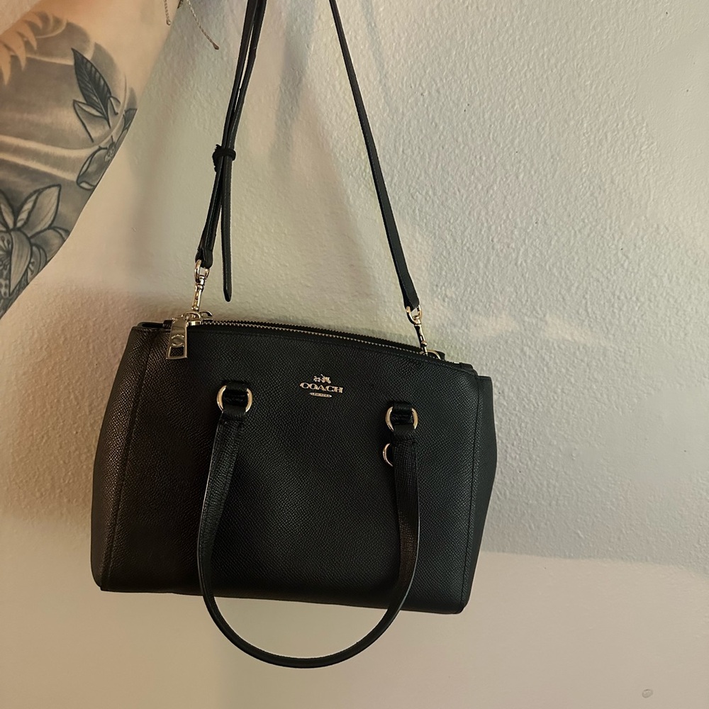 Coach Black 26 Stanton Carryall with Gold Hardware